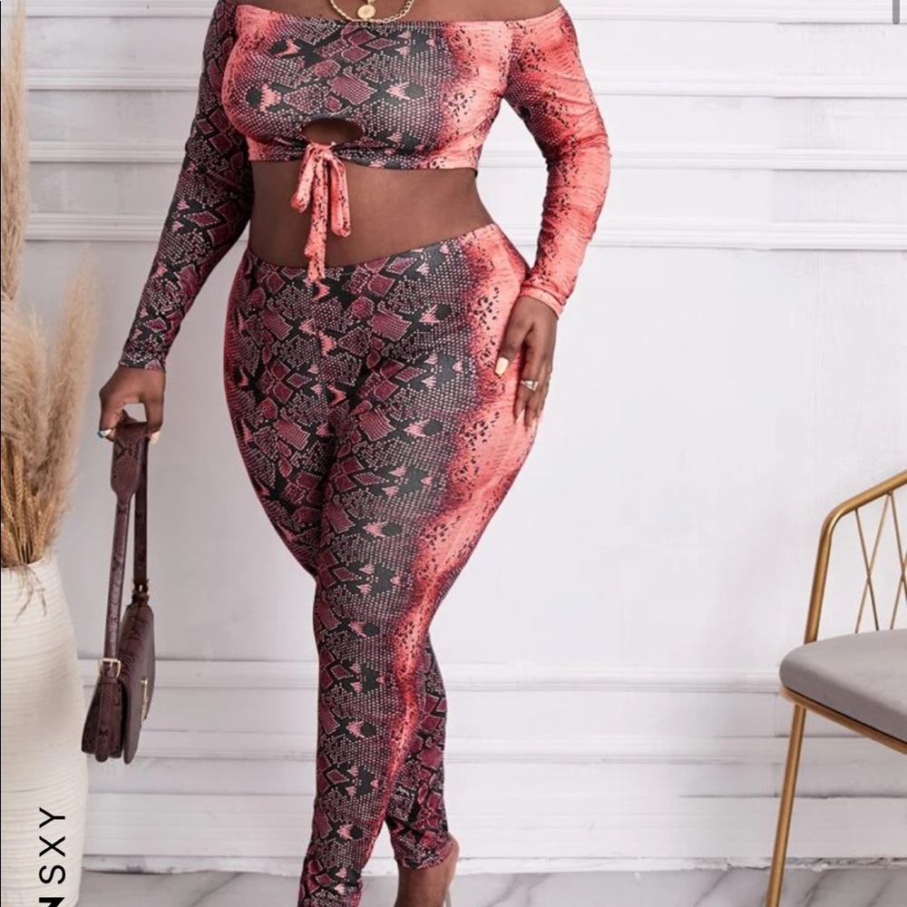 SHEIN snakeskin 2 piece set